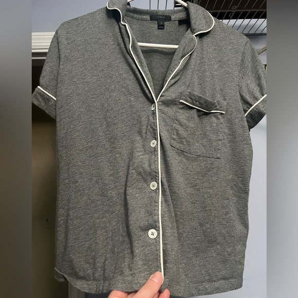 J. Crew Pajama Lounge Button Up Shirt - Picture 2 of 6